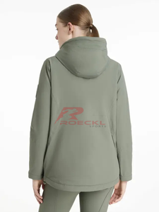 Chaqueta de montar a caballo para mujer al por mayor construcción sin costuras tejido técnico regulador térmico movimiento flexible elegante - Product Image 6