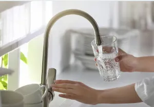 Schnellwechsel-Trinkwasser filter Ersatz patrone mit Rückschlag ventil im Filter halter für Haushalts wasser reiniger