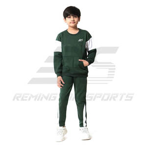 Nuevo jersey de alta calidad para niños, chándal para niños, chándal cálido liso a juego con tu propio logotipo, conjuntos de chándal para niños - Product Image 5