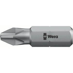 WERA 1/4" PZD 2 <b>Screwdriver</b> Bit Bulk Pack-25mm Length DIN ISO 1173 Form C 6.3 20 Bits in Plastic Box - Product Image 4
