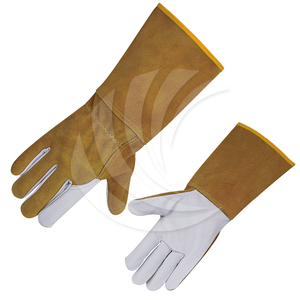 Guantes de Apicultura Resistentes a Picaduras, Gruesos, de Piel de Oveja Amarilla, Extendidos y Transpirables - Product Image 2