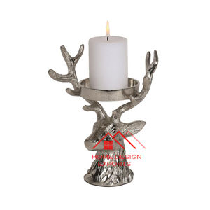Latest <b>Christmas</b> and Easter Decor <b>Reindeer</b> Aluminium Wood Candle Holder Black Antique Finished Shape Candle Holder - Product Image 6