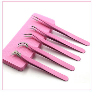 Pinces à cils de qualité salon pour les techniciens des cils, pointe fine en acier inoxydable, outil d'isolation et d'application - Product Image 4