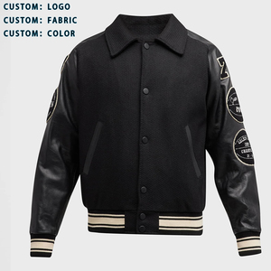 Abrigos informales de cuero de béisbol para hombre, nueva letra bordada, rompevientos holgado de Hip Hop, chaquetas de estilo americano - Product Image 5