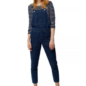 Overol de Mezclilla Lavada de Alta Calidad Hecho a Medida, con Botones en la Parte Delantera, Talla Grande, Transpirable, Ecológico, Invernal, Simple, Hasta la Rodilla, para Mujer - Product Image 6