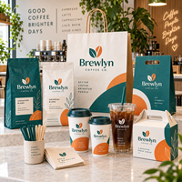 Emballages personnalisés pour cafés AT PACK avec des sacs à café, des gobelets en papier, des boîtes à emporter et des sacs en papier, emballages pour cafés en gros