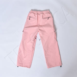 OME Pantalon de ski unisexe léger tissé en polyester à jambe large et isolé Pantalon de neige cargo imperméable en tissu imperméable à l'eau - Product Image 4