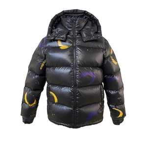 Parka d'hiver à capuche détachable en Nylon pour homme, avec Logo rembourré et imprimé de haute qualité - Product Image 1