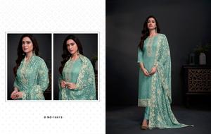 Top organza avec broderie travail avec fond Stanton terne et dupatta - Product Image 2