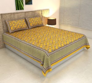 Produit de haute qualité main bloc impression pur coton ensemble de draps ensembles de literie imprimé indien directement de l'Inde au meilleur prix - Product Image 1