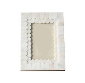 Cadre photo en os blanc naturel et résine, design tendance, pour mariage, amour, souvenirs d'enfance, cadre photo au meilleur prix - Product Image 3