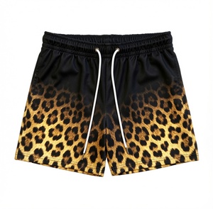 Shorts de bain pour hommes à séchage rapide, imprimé géométrique, avec cordon de serrage, taille mi-haute, décontractés, en polyester - Product Image 6