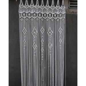 Bohemian Macrame Wall Hanging <b>Curtain</b> Beautiful Cotton Boho Style <b>Curtain</b> - Product Image 1