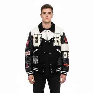 Veste de baseball Letterman universitaire en cuir de laine personnalisée pour hommes veste de style universitaire avec patchs en chenille et broderie - Product Image 5