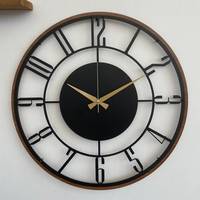 Jam Dinding Kayu Minimalis Modern Quartz Analog Motif Still Life Dekorasi Ruang Tamu Mewah Desain Needle Art Deco Antik