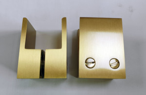 Back to Back Solid Brass Paddle Square Glass <b>Handle</b> Glass Knob Shower <b>Door</b> Knob - Product Image 5