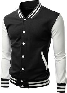 Veste universitaire de baseball personnalisée de haute qualité pour hommes, manches longues élégantes, col montant, contraste de couleur, manteau universitaire élégant pour hommes - Product Image 5