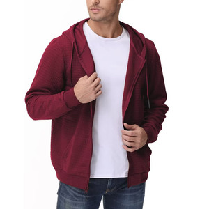 Sudadera con capucha para hombre con cremallera completa de proveedor al por mayor, Sudadera ligera de algodón bordada con estampado personalizado de mezcla de algodón básico, sudaderas con capucha para hombre - Product Image 5