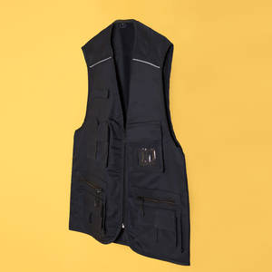 Chaleco de pesca de seguridad para hombre hecho de poliéster reflectante ligero, capucha desmontable personalizada, diseño sin mangas, chaleco de caza para hombre - Product Image 3