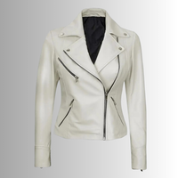 Nouvelle veste en cuir d'agneau pour femme, mode hiver, personnalisable, vente en gros, qualité supérieure, tricotée, respirante, col en V, unie