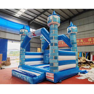 Castillo Inflable Personalizado de 4x4m con Temática de Frozen, Trampolín para Niños de PVC Impermeable, Fácil de Instalar - Product Image 2