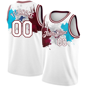 Maillots de basket-ball personnalisés respirants de haute qualité 2025 pour équipes, design imprimé numérique, unisexe, 100 % polyester, sans manches - Product Image 3
