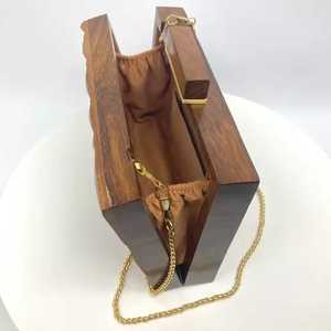 Pochette en bois incrusté faite à la main, imitation perle, plaqué or, luxe, papillon, charme solide, ensemble de pochettes, mariage pour femmes, design créatif - Product Image 4