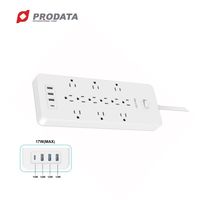 Protector de Sobretensión con Enchufe de Extensión AC+DC 17W 16 en 1, Conectores USB/DVI/VGA/DP/Tipo-C, ISO/REACH ROHS para Electrodomésticos