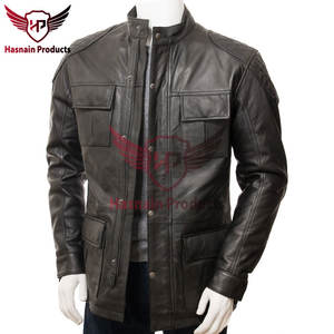 แจ็กเก็ตหนังสีดำสำหรับผู้ชายสไตล์ไฮสตรีทปรับแต่งได้อย่างเต็มที่สำหรับฤดูหนาวแจ๊กเก็ตส่วนบุคคลเพื่อให้ดูโดดเด่น - Product Image 6