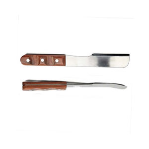 Cuchillos de pezuña de acero inoxidable Cuchillo de pezuña de hoja afilada recta con mango de madera Cuchillos de pezuña profesionales - Product Image 5