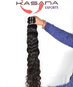 Bébé mince vierge couleur naturelle cheveux 100% vietnamien vierge cuticule aligné machine double trame vague profonde Extensions de cheveux humains - Product Image 1