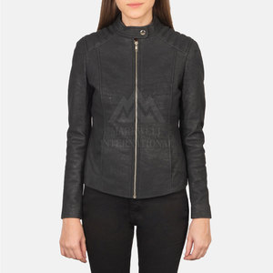 Nuevo transpirable último diseño mujeres moda 2025 alta calidad mujeres mejor diseño chaquetas de cuero - Product Image 4
