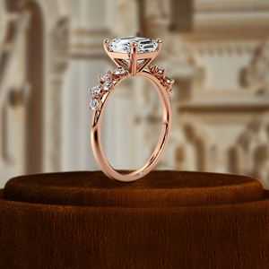 Bague de fiançailles en diamant taille Asscher 1 carat, certifiée IGI, bague en or 14 carats, cadeau d'anniversaire pour elle, bague de mariée en diamant de laboratoire - Product Image 5