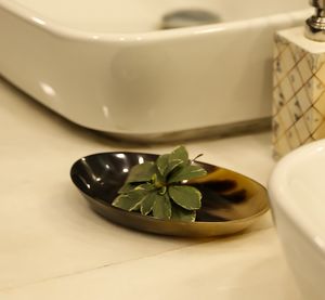 Jabonera de cuerno de búfalo Jabonera de cuerno Precio más bajo personalizado Jabonera de cuerno de búfalo para el hogar y el baño - Product Image 1