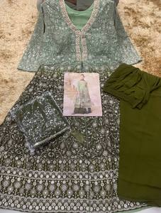 Traditional Salwar Kameez Set (<b>Top</b> Bottom & Dupatta) Heavy Work Georgette Santoon Fabric for Wedding & Party <b>Festive</b> Season - Product Image 5