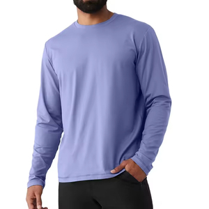 T-shirts de sport avec logo personnalisé en gros pour hommes | Streetwear en coton à manches longues et impression de t-shirts décontractés disponibles - Product Image 1