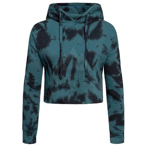 Diseño personalizado uso al aire libre mujeres Crop Top sudaderas con capucha de color sólido cómodo mujeres Crop Top sudaderas con capucha - Product Image 1