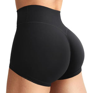 Shorts de Yoga Premium de Cintura Alta con Control de Abdomen, Ropa Deportiva para Gimnasio, Spandex, Poliéster, Ajustados - Product Image 4