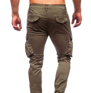 Pantalones Cargo de Estilo Urbano para Hombre, Cintura Media, Antiarrugas, Ecológicos, de Poliéster/Algodón, Ropa Urbana para Hombre - Product Image 4