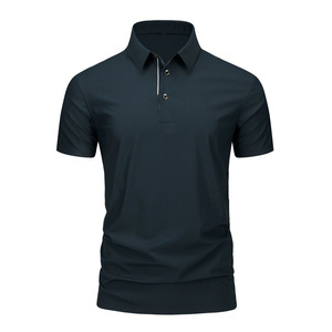 Camiseta Polo de Manga Corta de Verano con Logotipo Personalizado OEM, Diseño Bordado e Impreso, de Seda Helada, Alta Elasticidad, Sin Costuras y de Secado Rápido - Product Image 5