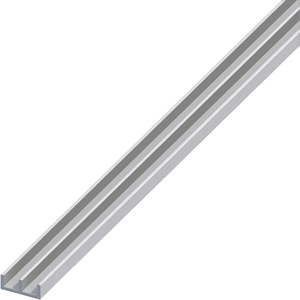 Perfil de Aluminio Ad Uu, Acabado Plateado Satinado, mm. 10x20x1 Metros 2 - Product Image 1