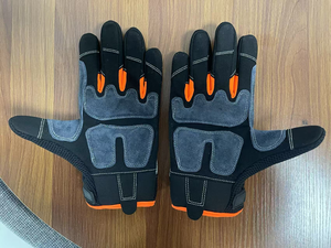 Heavy Duty Industry Leather Palm Rigger Anti Cut Prueba de pinchazos Resistente al trabajo Seguridad TPE 8 oz Tapered Cuff Guantes de alto impacto - Product Image 3