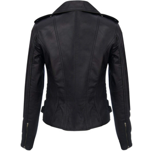Chaqueta de cuero transpirable hecha a medida con el mejor diseño de calidad superior con la mejor chaqueta de motorista de material para mujer con logotipo/tamaño personalizado - Product Image 5