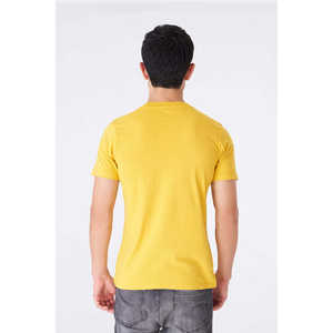 T-shirt ample 100% coton pour homme Mustard Gym pour des entraînements audacieux - Product Image 2
