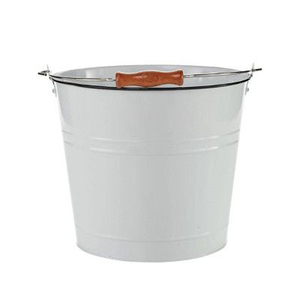 Maceta galvanizada de diseño simple para decoración de oficina y Hotel, hecha a mano a granel, Juego de 2 cestas de flores con asa - Product Image 6