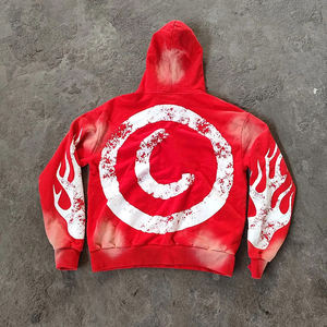 ชุดเซ็ตเสื้อฮู้ดดี้และกางเกงจ็อกเกอร์ผ้าเฟรนช์เทอร์รี่คุณภาพสูง สไตล์สตรีทแวร์ ตัดเย็บตามสั่ง ลวดลายพิมพ์ ซันเฟด แอซิดวอช - Product Image 2