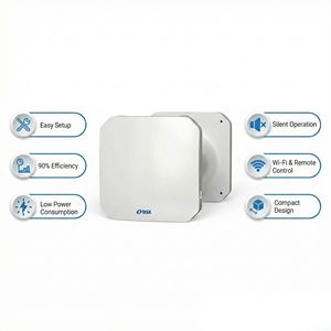 Unité de ventilation murale flexible BSK Zephyr, échangeur de chaleur en céramique HRV décentralisé, anti-moisissure pour appartements, hôpitaux, hôtels - Product Image 1