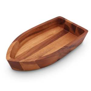 Platos de madera natural de nuevo diseño para restaurantes y fiestas de artículos de cocina hechos a mano de alta calidad de la fábrica de Vietnam - Product Image 1