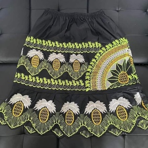 Meilleure jupe courte A-Line pour femmes broderie florale plissée Mini Streetwear taille élastique cordon nouvelle Mini jupe plissée à la mode - Product Image 2