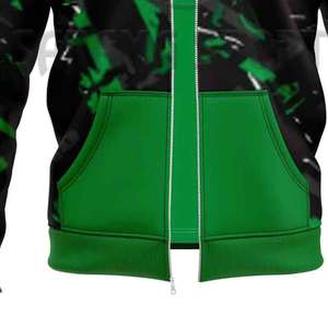 Sweat à capuche zippé en polaire, confortable, tendance, style hiver, uni, impression personnalisée, écologique, respirant, vente directe - Product Image 3